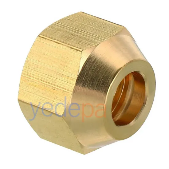 3/8 Klima Borusu Bağlantı Rakoru - Flanşlı, Dövme Pirinç