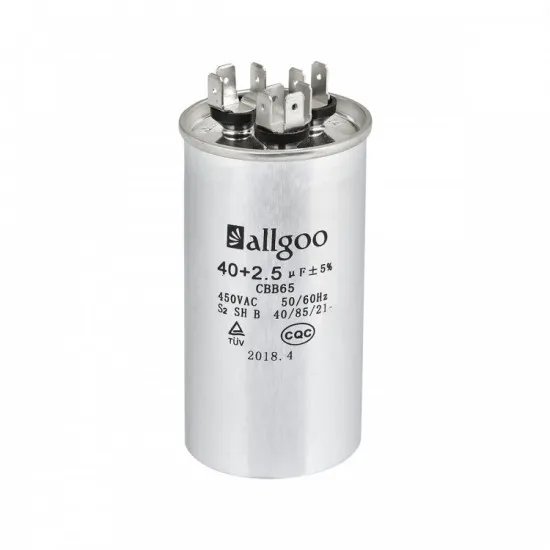 40+2.5 µF Dual Klima Kondansatör (Kapasitör) Metal 450 VAC - 50/60 Hz