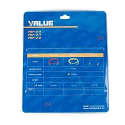 Value VRP-C-R/B/Y Gaz Hortumu 120cm (Check Valfli) - R410A, R134A, R12, R22 Uyumlu
