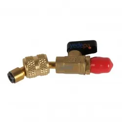 410 Gaz Şarj Hortum Uzatma Adaptörü Vanalı