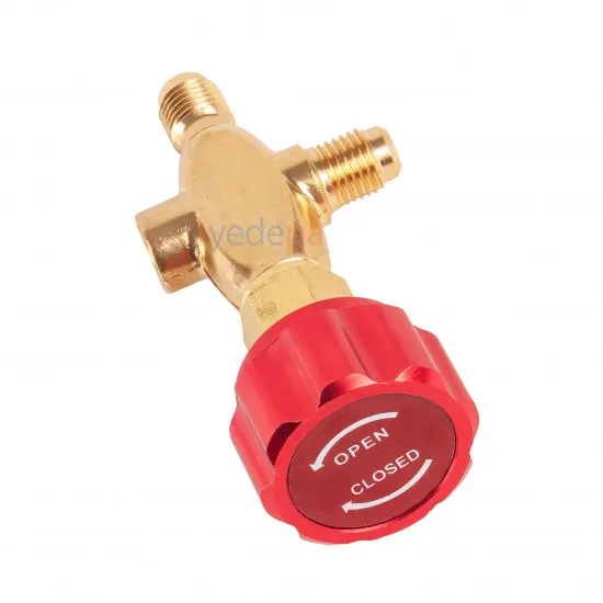 466N Kırmızı Manifold Saati Vana Gövdesi 1/4' SAE - Yüksek Basınç Hattı İçin Profesyonel HVAC Çözümü