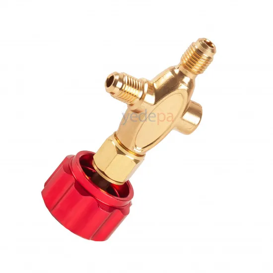 466N Kırmızı Manifold Saati Vana Gövdesi 1/4' SAE - Yüksek Basınç Hattı İçin Profesyonel HVAC Çözümü