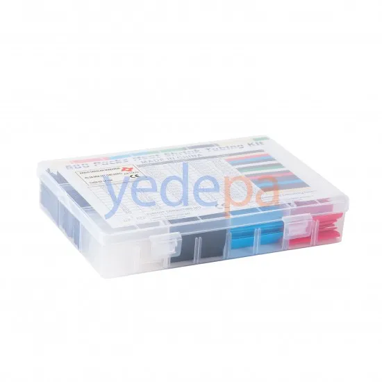 580 Parça Isı İle Daralan Makaron Seti – Farklı Çap ve Renklerde Kablo İzolasyon ve Yalıtım Kiti