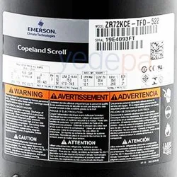 6 HP Copeland Scroll Kompresör ZR72KC-TFD-522