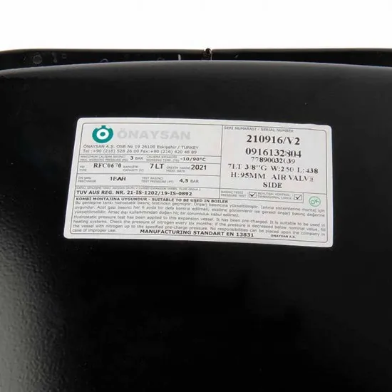 3/8" 7 LT Vaillant Turbotech Kombi Genleşme Tankı