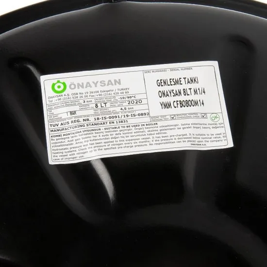 1/4" 8 LT Baymak Baxi Kombi Genleşme Tankı