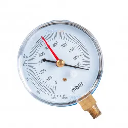 80 mm Hassas Vakum Saati (Vakummetre) 0-1000 mbar Alttan Çıkışlı