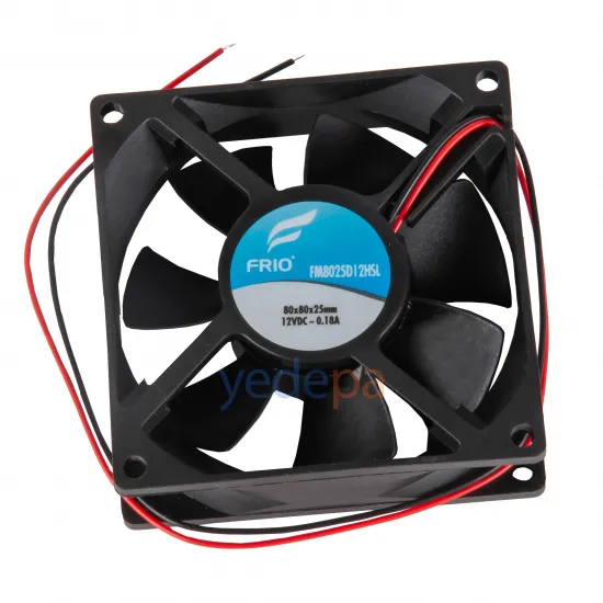 80x80x25 mm Manyetik Yataklı Kare Fan 12V - Vida Aralığı 71 mm