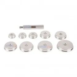 9 Parça Rulman ve Keçe Sökme Yerleştirme Çakma Aparat Seti - 39.5mm ila 81mm Arası Alüminyum Takım