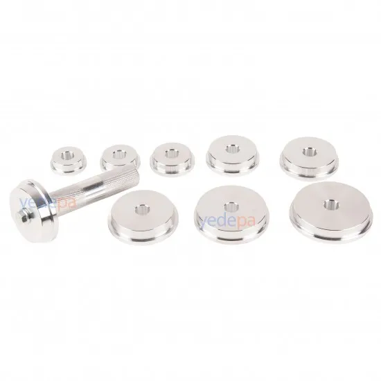 9 Parça Rulman ve Keçe Sökme Yerleştirme Çakma Aparat Seti - 39.5mm ila 81mm Arası Alüminyum Takım