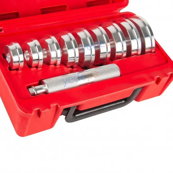 9 Parça Rulman ve Keçe Sökme Yerleştirme Çakma Aparat Seti - 39.5mm ila 81mm Arası Alüminyum Takım