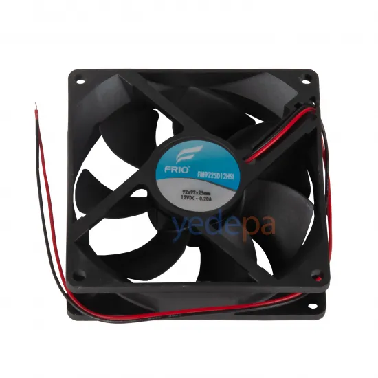 92x92x25 mm Manyetik Yataklı Kare Fan 12V - Vida Aralığı 82 mm