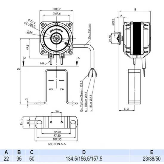 Aksa Q Fan Motoru 16-65 16W