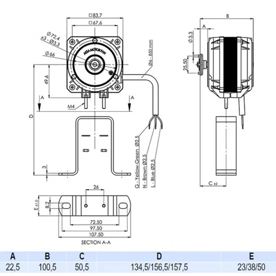 Aksa Q Fan Motoru (Ayaklı) 18-73 18W