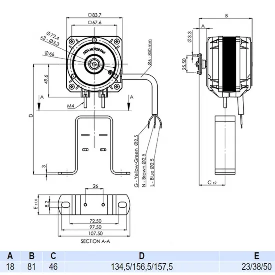 Aksa Q Fan Motoru 5-31 5W