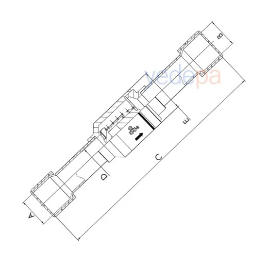 Sanhua YCVS17-77GSHC-1 Çekvalf – 7/8" ODF Lehimli Düz Tip, 5.52 m³/h Debi, 46 Bar Basınç