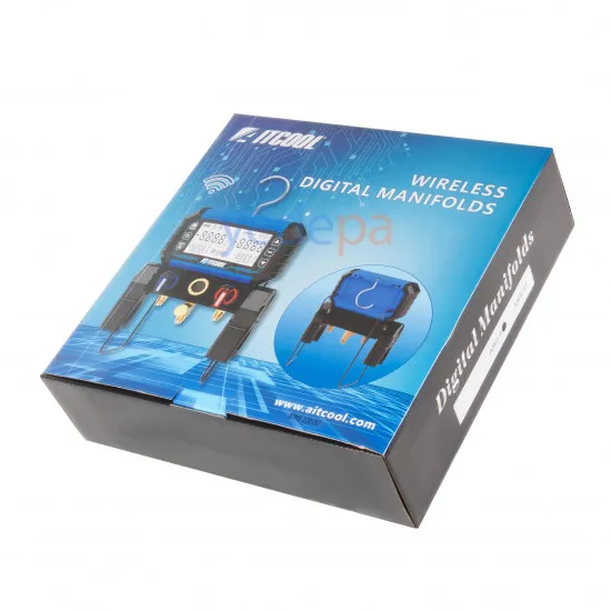 Aitcool İki Valfli Harici Sensörlü Dijital Manifold Manometre Saati