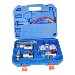 Aitcool Manifoldlu Havşa, Çapak Temizleme ve Boru Kesme HVAC Seti | Çoklu Gaz Uyumluluğu