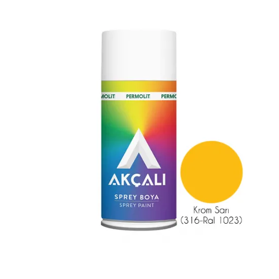 Akçalı Sprey Boya Krom Sarı (316 - Ral 1023)
