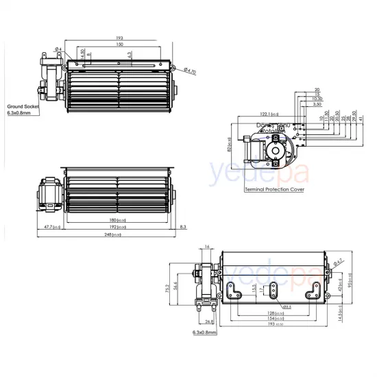 Aksa 18 CM Radyal Fan Motoru 22W - AKS 680-180 Modeli