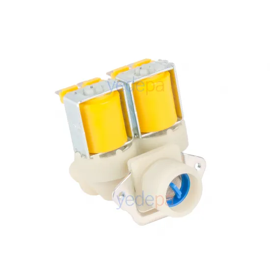 Arçelik Uyumlu Çamaşır Makinesi İkili Su Giriş Ventili 24V DC 180° Metal Braketli (WVSC-24-2101A)