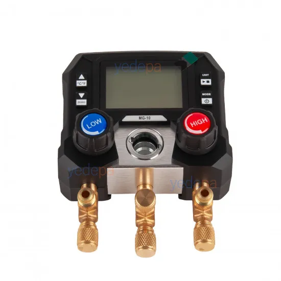 Artiko MG-10A Dijital Manifold Full Set – 88 Soğutucu Gaz, 800 psi, A2L Alev İkonu, 3 Hortumlu