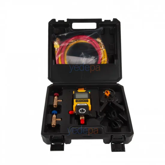 Artiko RVG-10C Tek Vanalı Dijital Manifold Full Set – 88 Gaz, Hortumlu (Çantalı)