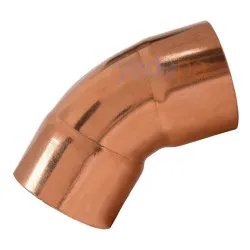 Bakır Bağlantı 45° Dirsek 1 3/8" - 35 mm | Yüksek Basınç Dayanımlı Lehimlenebilir Bağlantı Aparatı
