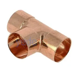 Bakır Bağlantı T (Tee) 1/4" - 6 mm | Yüksek Basınç Dayanımlı Lehimlenebilir Üçlü Boru Bağlantısı