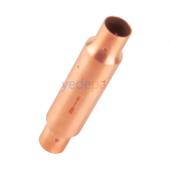Bakır Çekvalf 7/8" ODF Lehimli – Düz Tip, Süzgeçli (Tek Yönlü Vana)