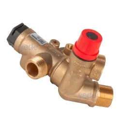 Baykan Kombi Üç Yollu Vana (Sıcak Su Sol Blok) - Pirinç Malzeme, Pakkens Marka