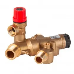 Baykan Kombi Üç Yollu Vana (Sıcak Su Sol Blok) - Pirinç Malzeme, Pakkens Marka