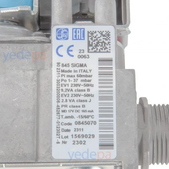 Baymak 845 Sigma Kombi Gaz Valfi 0845131