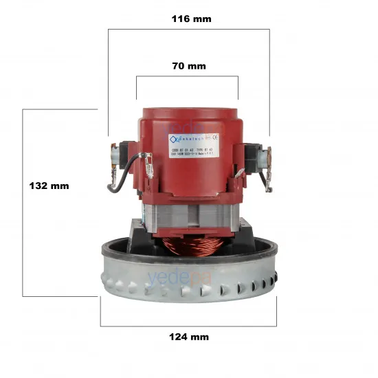 Bekatech BT43 Elektrikli Süpürge Vakum Motoru 1400W (Arçelik 9320 Model)