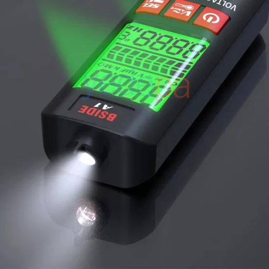 BSIDE A1 Voltaj Dedektör Multimetre – Hassas AC/DC Voltaj ve Direnç Ölçümü İçin Kompakt Çözüm