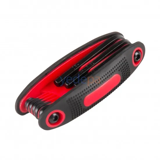 Çakı Tipi 9 Parçalı Alyan Anahtar Seti - 5/64 - 3/32 - 7/64 - 1/8 - 9/64 - 5/32 - Ergonomik ve Dayanıklı