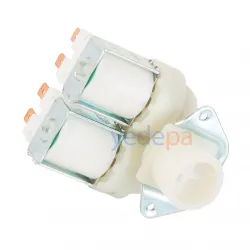 Çamaşır Makinası İkili Su Giriş Vana Ventili - 180° Metal Bağlantılı - TP Reflex