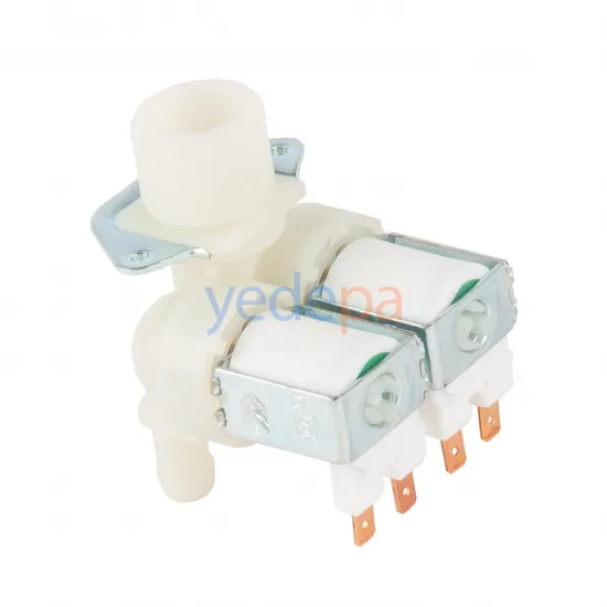 Çamaşır Makinası İkili Su Giriş Vana Ventili - 180° Metal Bağlantılı - TP Reflex