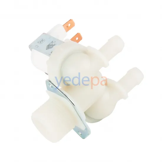 Çamaşır Makinası İkili Su Giriş Vana Ventili - 180° Metal Bağlantılı - TP Reflex