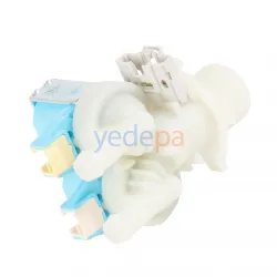 Çamaşır Makinası İkili Su Giriş Vana Ventili - 180° Plastik Bağlantılı Grup Soketli - TP Reflex