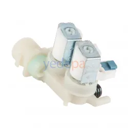 Çamaşır Makinası İkili Su Giriş Vana Ventili - 90° Plastik Bağlantılı Grup Soketli - TP Reflex