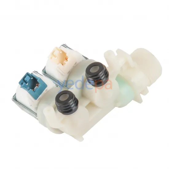 Çamaşır Makinası İkili Su Giriş Vana Ventili - 90° Plastik Bağlantılı Grup Soketli - TP Reflex