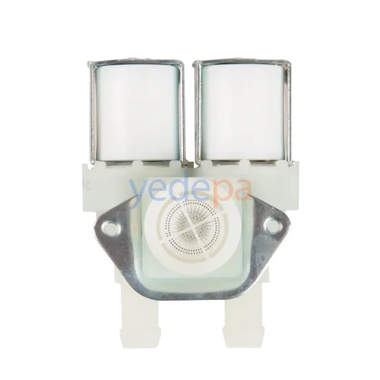 Çamaşır Makinası İkili Su Giriş Vanası 90° Metal Braketli 10,50 mm