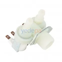Çamaşır Makinası İkili Su Giriş Ventil Vanası 90° Metal Braketli 10,50 mm