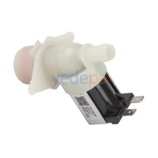 Çamaşır Makinası Su Giriş Ventil Vanası 180° Plastik Braketli 10,50 mm