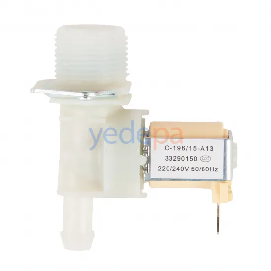 Çamaşır Makinası Tekli Su Giriş Vanası 180° Metal Braketli 10,50 mm