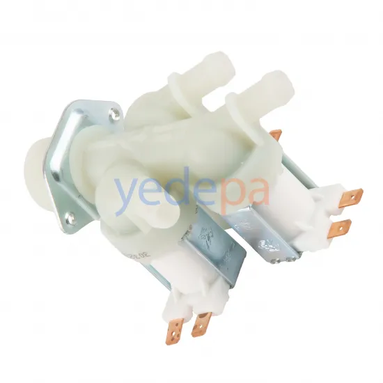Çamaşır Makinesi Üçlü Yaprak Tip Su Giriş Ventil Vanası - 180° Metal Bağlantılı 10.5mm - TP Reflex