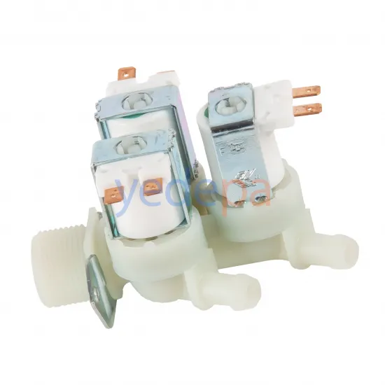 Çamaşır Makinesi Üçlü Yaprak Tip Su Giriş Ventil Vanası - 180° Metal Bağlantılı 10.5mm - TP Reflex