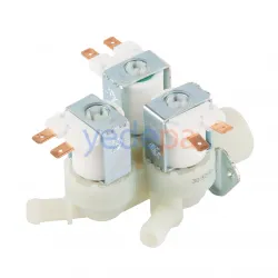 Çamaşır Makinesi Üçlü Yaprak Tip Su Giriş Ventil Vanası - 180° Metal Bağlantılı 10.5mm - TP Reflex