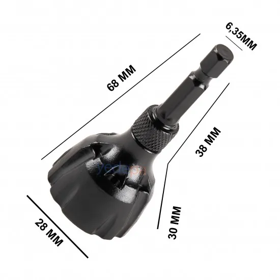 Çapak Alma Aleti | Dış Pah Kırma Ucu | 3-19 mm | Matkap ve Şarjlı Tornavida Uyumlu